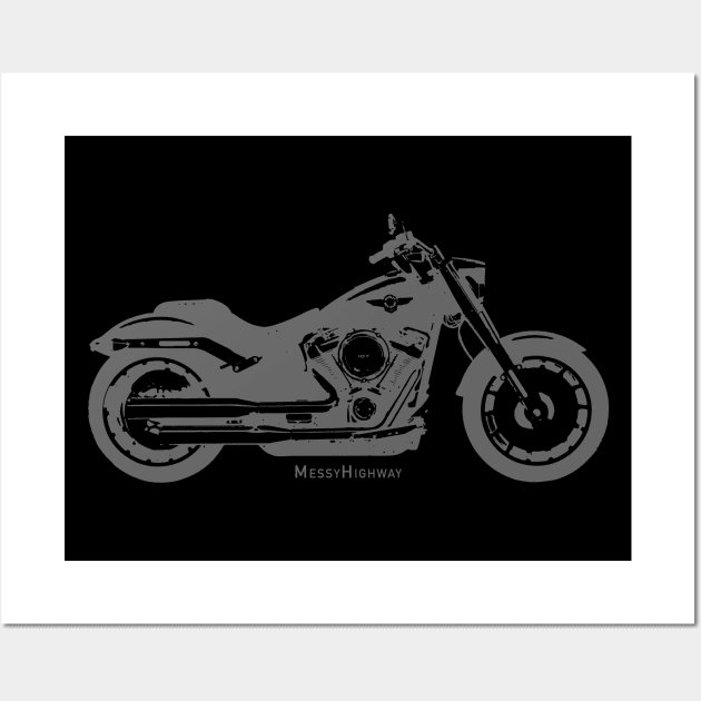 Harley Fat Boy 107 18, shadow Wall Art by MessyHighway